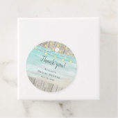 Étiquettes Cadeau Fête des mariées Rustic Beach Wood String (En situation)