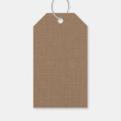 Étiquettes-cadeau Fête des mariées Rustique Burlap Lights Merci dent (Dos)
