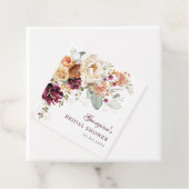 Étiquettes Cadeau Fête des mariées Rustique Maroon en terre cuite (En situation)