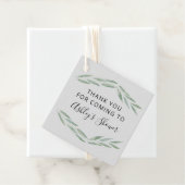 Étiquettes Cadeau Fête des mariées Sage Greenery Merci (En situation)