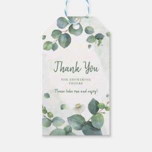 Étiquettes-cadeau Fête des mariées verte Eucalyptus Botanique