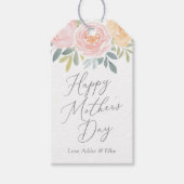 Étiquettes-cadeau Fête des mères florales roses (Devant)