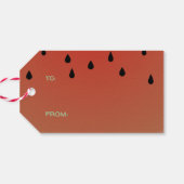 Étiquettes-cadeau Fête des pastèques Noël en juillet Bande verte (Dos Horizontal)