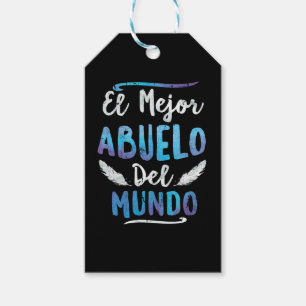 Étiquettes-cadeau Fête des pères d'EL Mejor Abuelo Del Mundo Grand