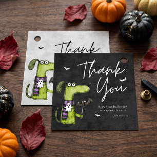 Étiquettes Cadeau Fête d'Halloween aquarelle effrayante mignonne