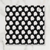 Étiquettes Cadeau Fête d'Halloween avec Maison hantée et Fantômes (Dos)