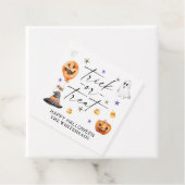 Étiquettes Cadeau Fête d'Halloween de l'aquarelle ou de traitement (En situation)