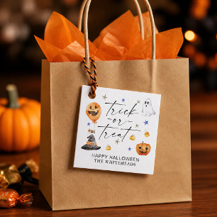 Étiquettes Cadeau Fête d'Halloween de l'aquarelle ou de traitement
