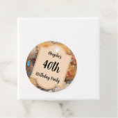 Étiquettes Cadeau Fête du 40e anniversaire (En situation)