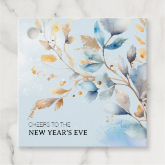 Étiquettes Cadeau Fête du Nouvel An à l'aquarelle