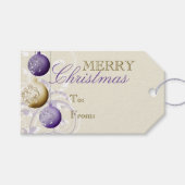 Étiquettes-cadeau Fête du violet et de l'or (Devant (Horizontal))