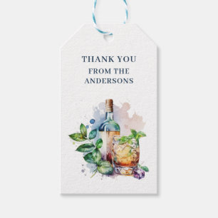 Étiquettes-cadeau Fête élégante de Derby à l'aquarelle