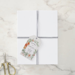 Étiquettes-cadeau Fête Élégante de Jardin Floral Baby Shower de Mari