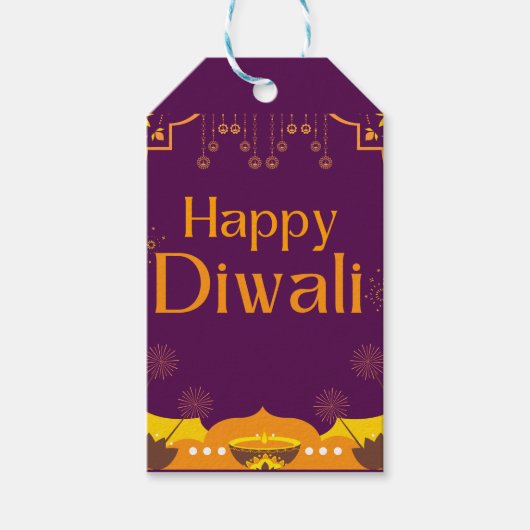 Étiquettes-cadeau Fête joyeuse de Diwali (Devant)