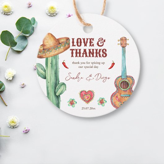 Étiquettes Cadeau Fête mexicaine à thème faveurs personnalisées