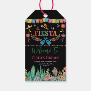 Étiquettes-cadeau Fête Mexicaine Cactus Floraux Colorés pour une Mar