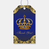 Étiquettes-cadeau Fête prénatale de prince (Dos)
