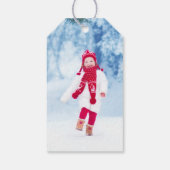 Étiquettes-cadeau Fête rouge de la neige (Dos)