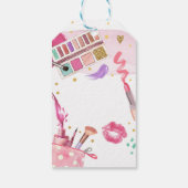 Étiquettes-cadeau Fête spa Fille Glamor Maquillage fête d'anniversai (Dos)