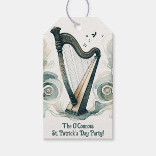 Étiquettes-cadeau Fête traditionnelle de la harpe celtique St Patric