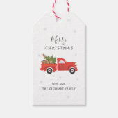 Étiquettes-cadeau Fêtes de Noël Camion Rouge (Devant)