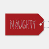 Étiquettes-cadeau Fêtes de Noël de la coquine rouge (Devant (Horizontal))