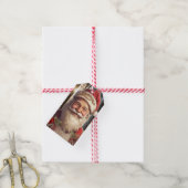 Étiquettes-cadeau Fêtes de Noël Santa Claus forêt enneigée (Avec de la ficelle)