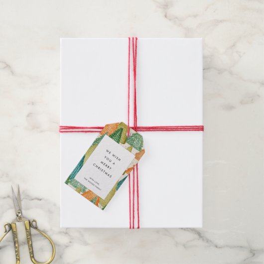 Étiquettes-cadeau Fêtes Motifs de Noël modernes (Avec de la ficelle)