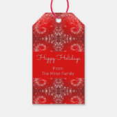 Étiquettes-cadeau Fêtes rouges (Devant)