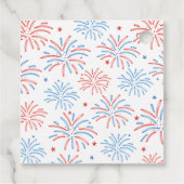 Étiquettes Cadeau Feu d'artifice 4 juillet Anniversaire (Dos)