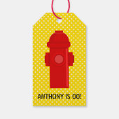 Étiquettes-cadeau Feu de pompiers thème Anniversaire Fête Fête Fête (Dos)