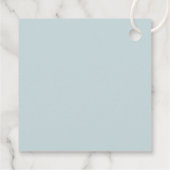 Étiquettes Cadeau feuillage bleu turquoise (Dos)