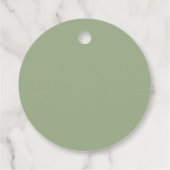 Étiquettes Cadeau Feuillage de verdure de eucalyptus de mariage (Dos)