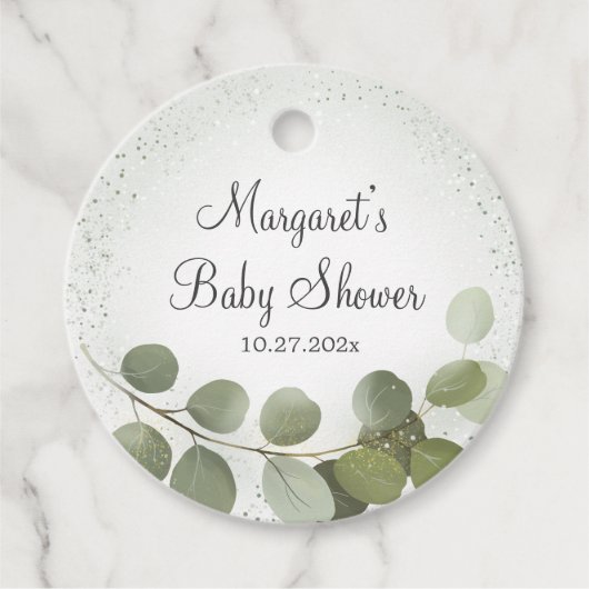 Étiquettes Cadeau Feuillage de verdure Eucalyptus  (Devant)