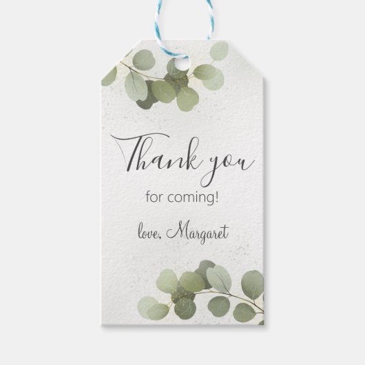 Étiquettes-cadeau Feuillage de verdure Eucalyptus (Devant)