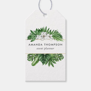 Étiquettes-cadeau Feuillage de verdure tropicale
