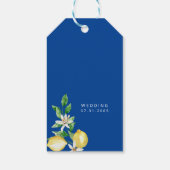 Étiquettes-cadeau Feuillage méditerranéen & Merci citrons sur mesure (Dos)