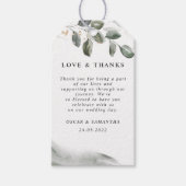 Étiquettes-cadeau Feuille aquarelle de verdure douce | Poussière d'o (Devant)