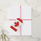 Étiquettes-cadeau Feuille d'érable du Canada (Avec de la ficelle)