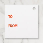 Étiquettes Cadeau Feuille d'érable orange d'automne (Dos)