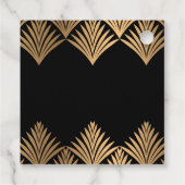 Étiquettes Cadeau Feuille d'or Art déco 90e anniversaire (Dos)