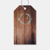 Étiquettes-cadeau Feuille Merci mariage rustique en bois (Dos)