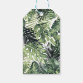 Étiquettes-cadeau Feuille vert Botanique Tropical Plante Mariage (Dos)