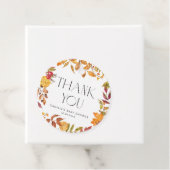 Étiquettes Cadeau Feuilles d'automne Merci Baby shower de couronne (En situation)