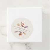 Étiquettes Cadeau Feuilles d'automne wedding shower merci (En situation)