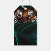 Étiquettes-cadeau Feuilles de la jungle verte de Tiger (Devant)