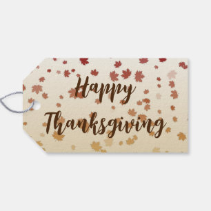 Étiquettes-cadeau Feuilles de l'érable de Thanksgiving