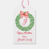 Étiquettes-cadeau Feuilles de Noël joyeuses (Dos)