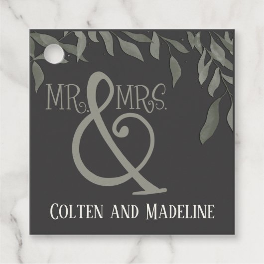 Étiquettes Cadeau Feuilles Simples Modernité Amusement Inspirant Ten (Devant)