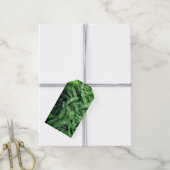 Étiquettes-cadeau Feuilles verts (Avec de la ficelle)